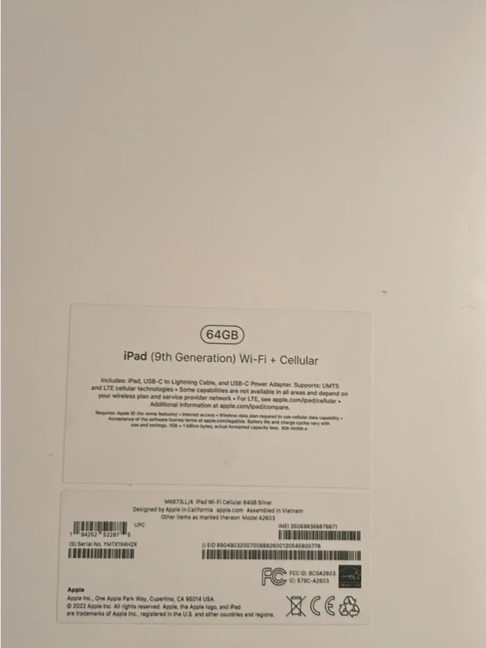 iPad 9th generation